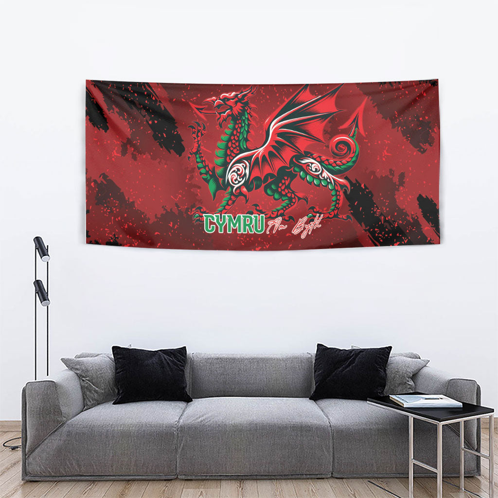 Wales Rugby National Heritage Tapestry Red Dragon Inspired Edition