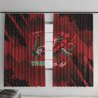 Wales Rugby National Heritage Window Curtain Red Dragon Inspired Edition