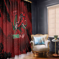 Wales Rugby National Heritage Window Curtain Red Dragon Inspired Edition