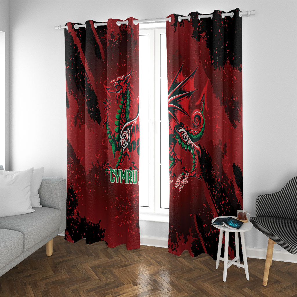 Wales Rugby National Heritage Window Curtain Red Dragon Inspired Edition
