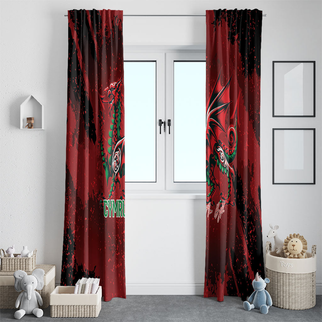 Wales Rugby National Heritage Window Curtain Red Dragon Inspired Edition