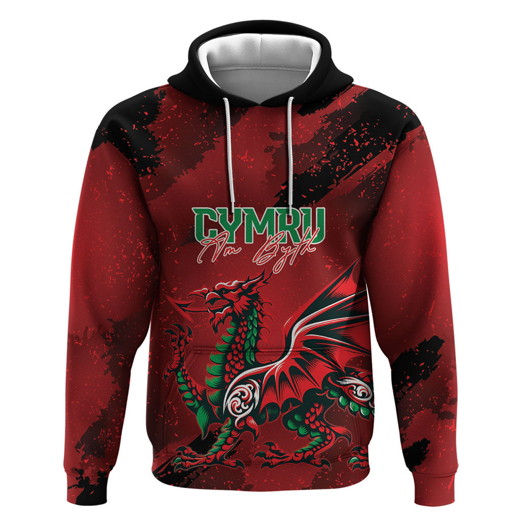 Wales Rugby National Heritage Custom Zip Hoodie Red Dragon Inspired Edition