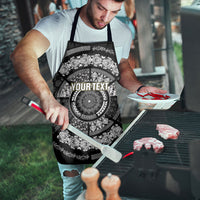 Italy Rugby Concept Custom Apron Black and White Mandala Inspired