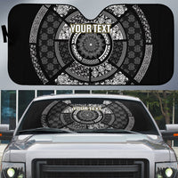 Italy Rugby Concept Custom Auto Sun Shade Black and White Mandala Inspired