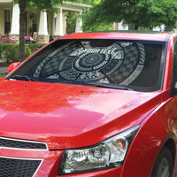 Italy Rugby Concept Custom Auto Sun Shade Black and White Mandala Inspired
