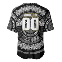 Italy Rugby Concept Custom Baseball Jersey Black and White Mandala Inspired