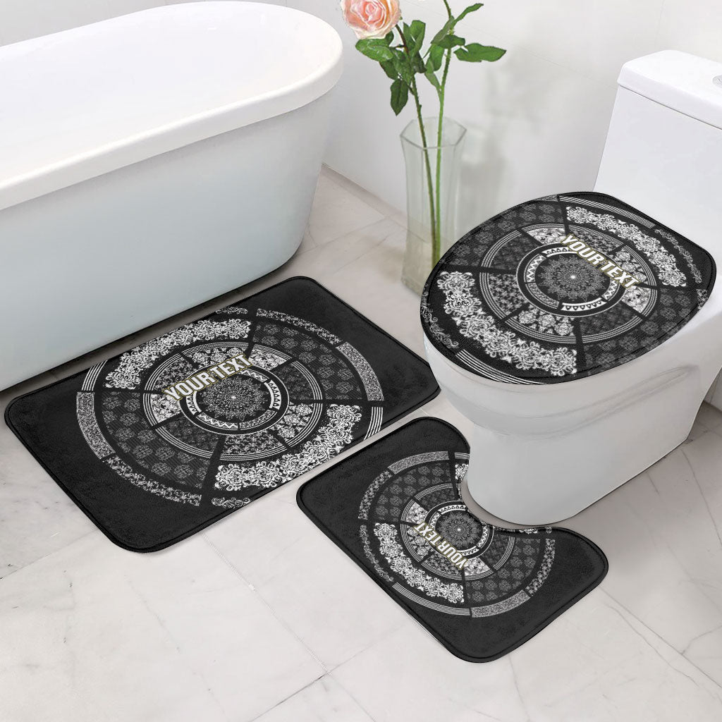 Italy Rugby Concept Custom Bathroom Set Black and White Mandala Inspired