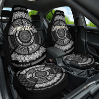 Italy Rugby Concept Custom Car Seat Cover Black and White Mandala Inspired