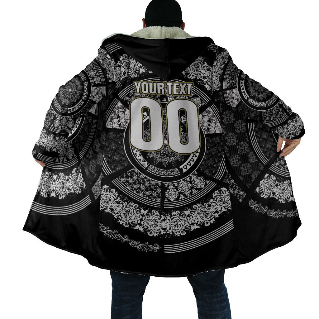 Italy Rugby Concept Custom Cloak Black and White Mandala Inspired