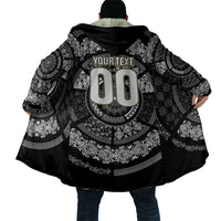 Italy Rugby Concept Custom Cloak Black and White Mandala Inspired