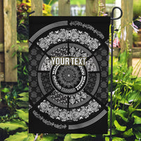 Italy Rugby Concept Custom Garden Flag Black and White Mandala Inspired
