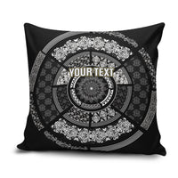 Italy Rugby Concept Custom Pillow Cover Black and White Mandala Inspired
