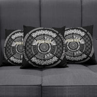 Italy Rugby Concept Custom Pillow Cover Black and White Mandala Inspired
