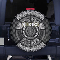 Italy Rugby Concept Custom Spare Tire Cover Black and White Mandala Inspired