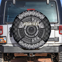 Italy Rugby Concept Custom Spare Tire Cover Black and White Mandala Inspired