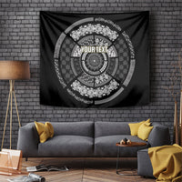 Italy Rugby Concept Custom Tapestry Black and White Mandala Inspired