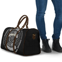 Italy Rugby Concept Custom Travel Bag Black and White Mandala Inspired