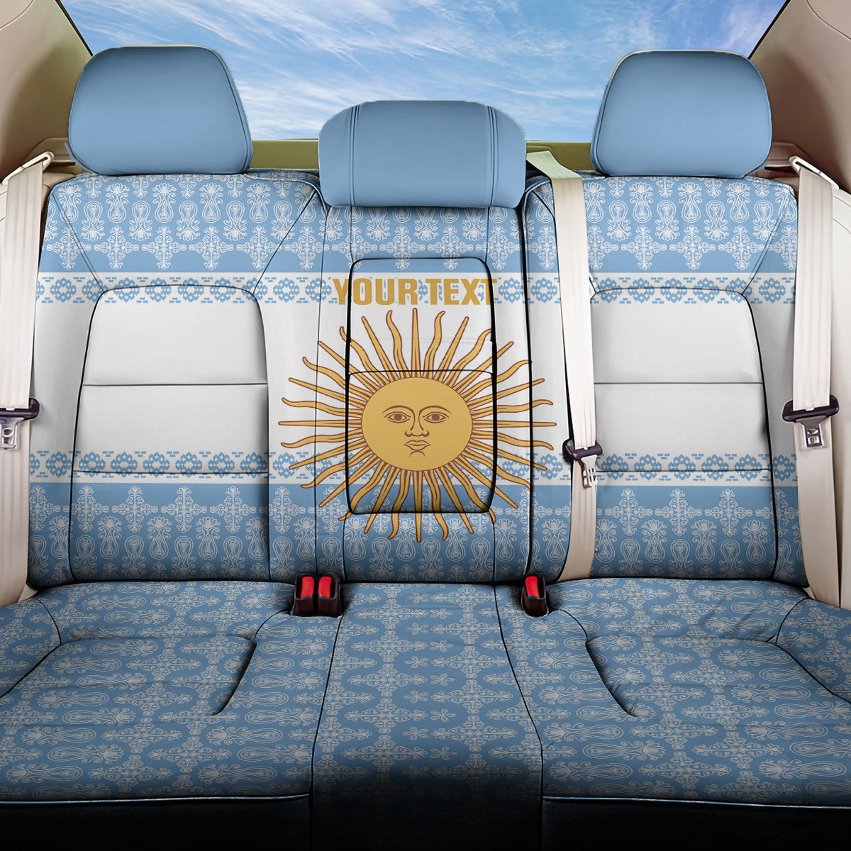 Argentina Rugby National Heritage Custom Back Car Seat Cover Gaucho Inspired