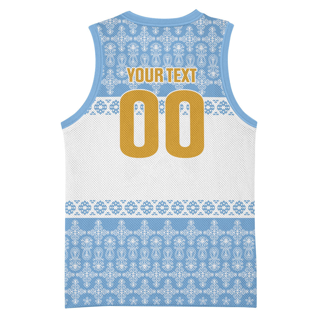 Argentina Rugby National Heritage Custom Basketball Jersey Gaucho Inspired