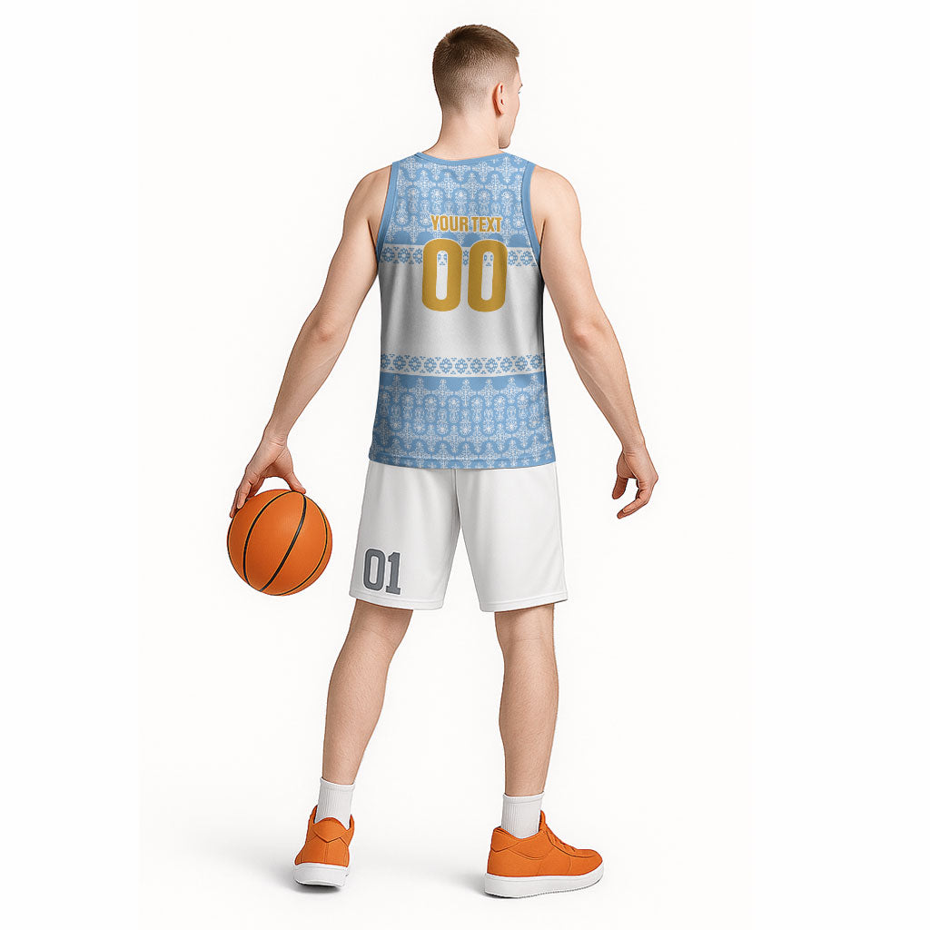 Argentina Rugby National Heritage Custom Basketball Jersey Gaucho Inspired