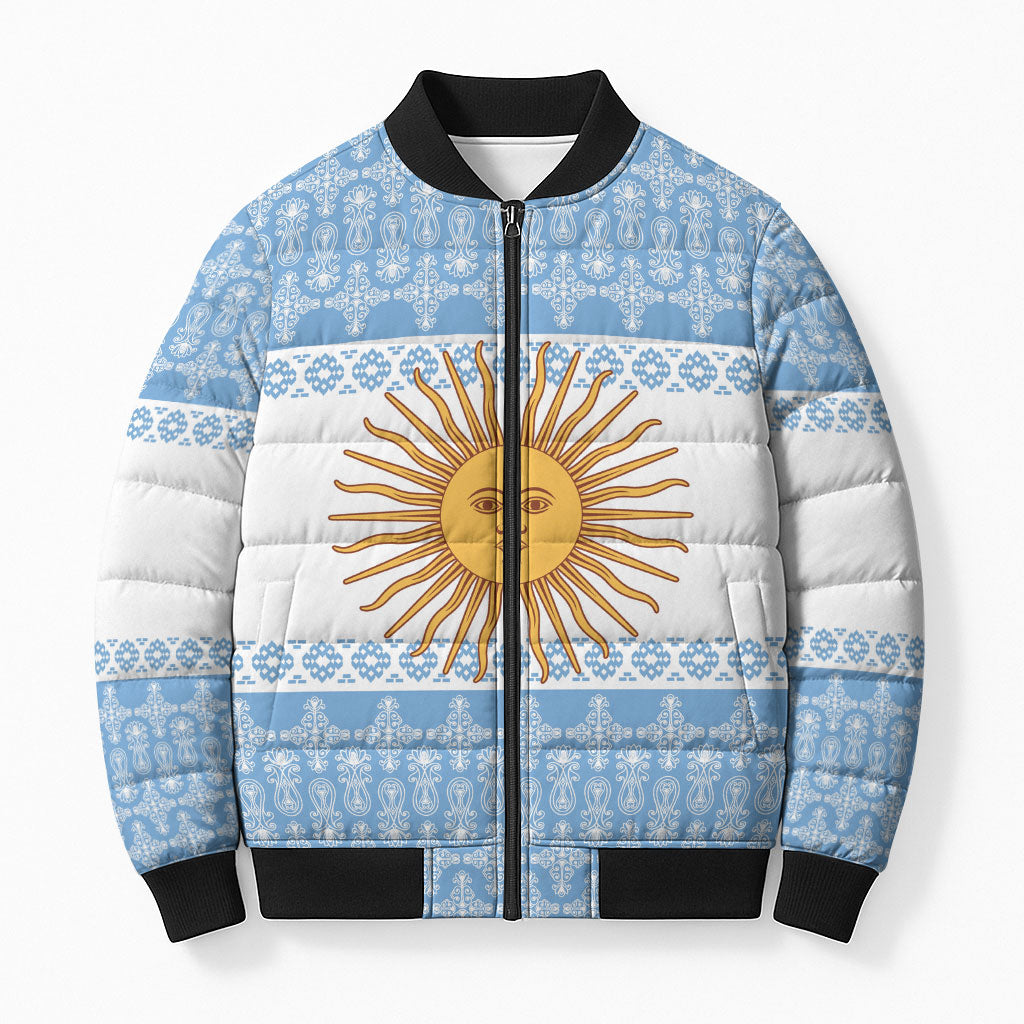 Argentina Rugby National Heritage Custom Bomber Puffer Jacket Gaucho Inspired