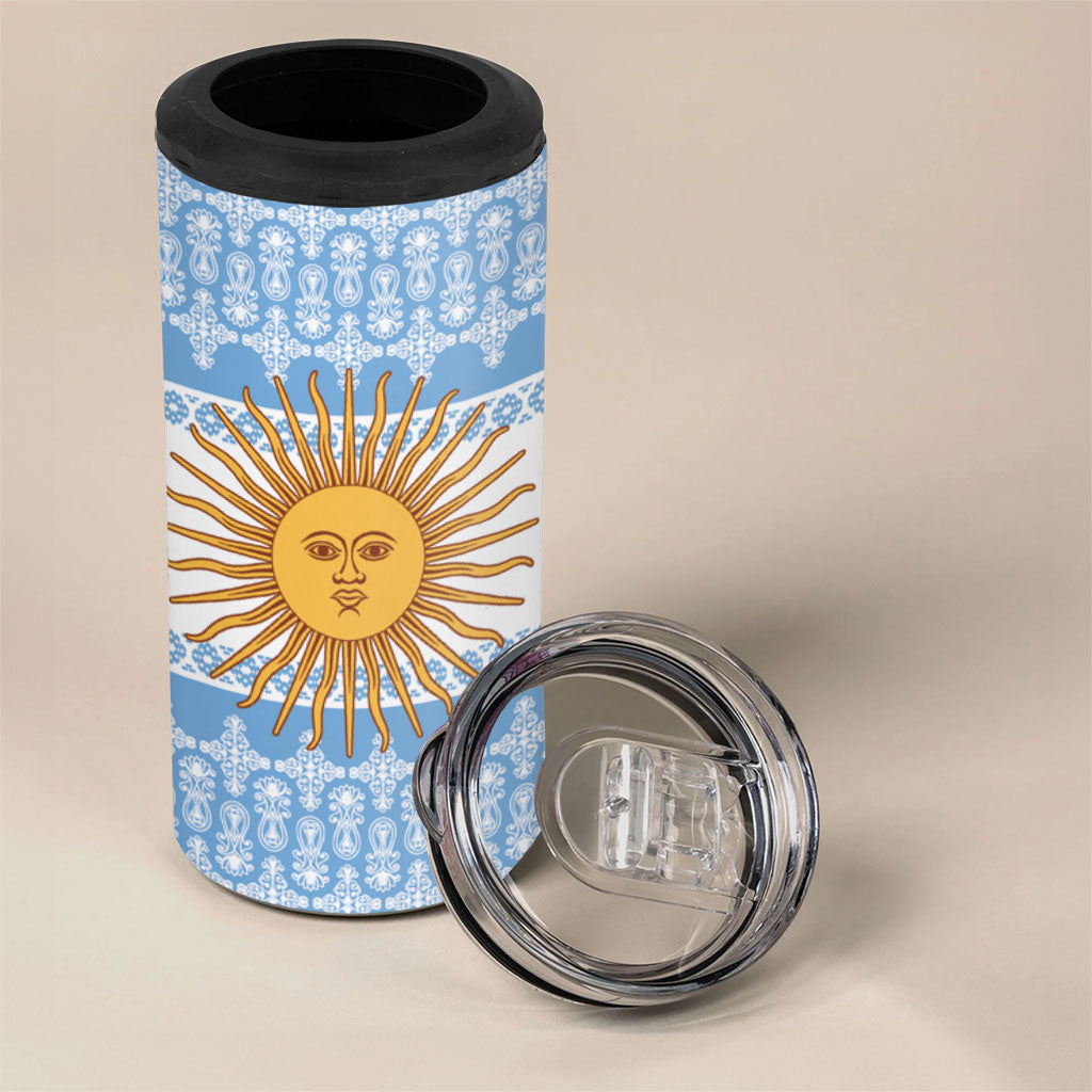 Argentina Rugby National Heritage Custom 4 in 1 Can Cooler Tumbler Gaucho Inspired