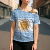 Argentina Rugby National Heritage Custom Cross Shoulder Shirt Gaucho Inspired