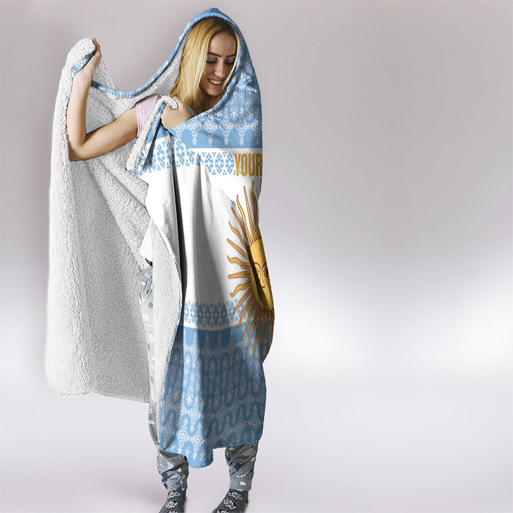 Argentina Rugby National Heritage Custom Hooded Blanket Gaucho Inspired