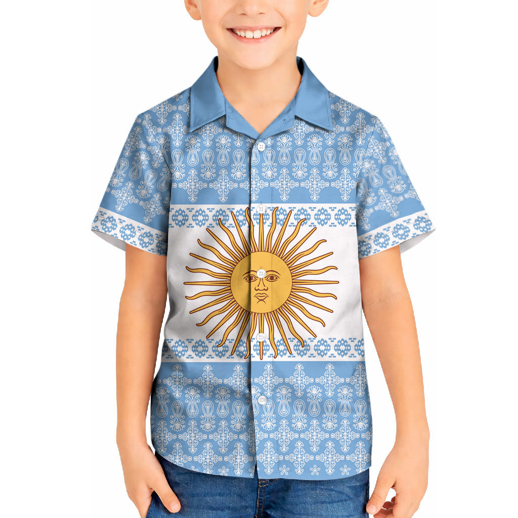 Argentina Rugby National Heritage Custom Kid Hawaiian Shirt Gaucho Inspired