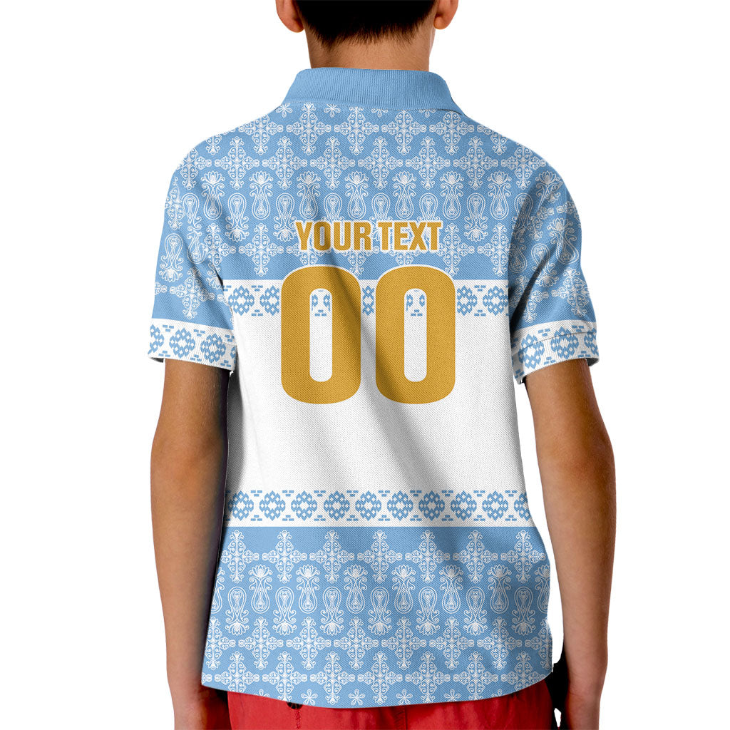 Argentina Rugby National Heritage Custom Kid Polo Shirt Gaucho Inspired