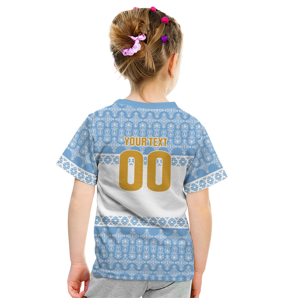 Argentina Rugby National Heritage Custom Kid T Shirt Gaucho Inspired