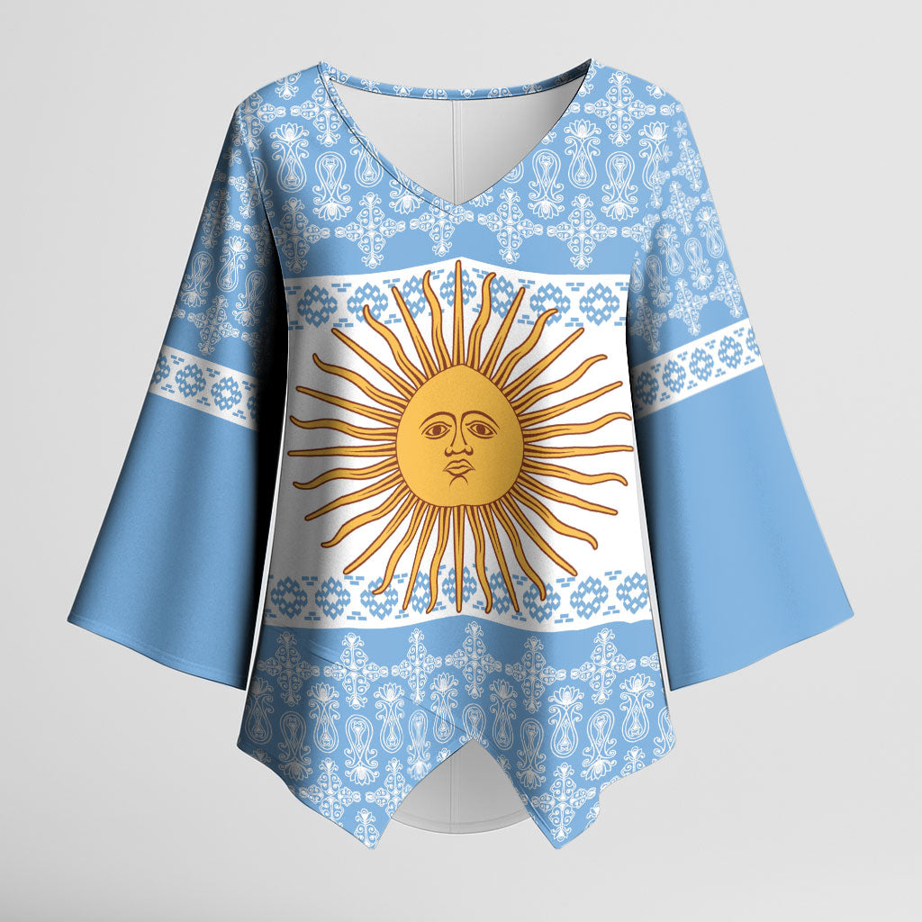 Argentina Rugby National Heritage Custom Kimono Sleeve Blouse Gaucho Inspired