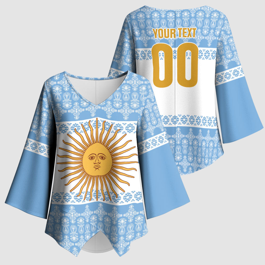 Argentina Rugby National Heritage Custom Kimono Sleeve Blouse Gaucho Inspired