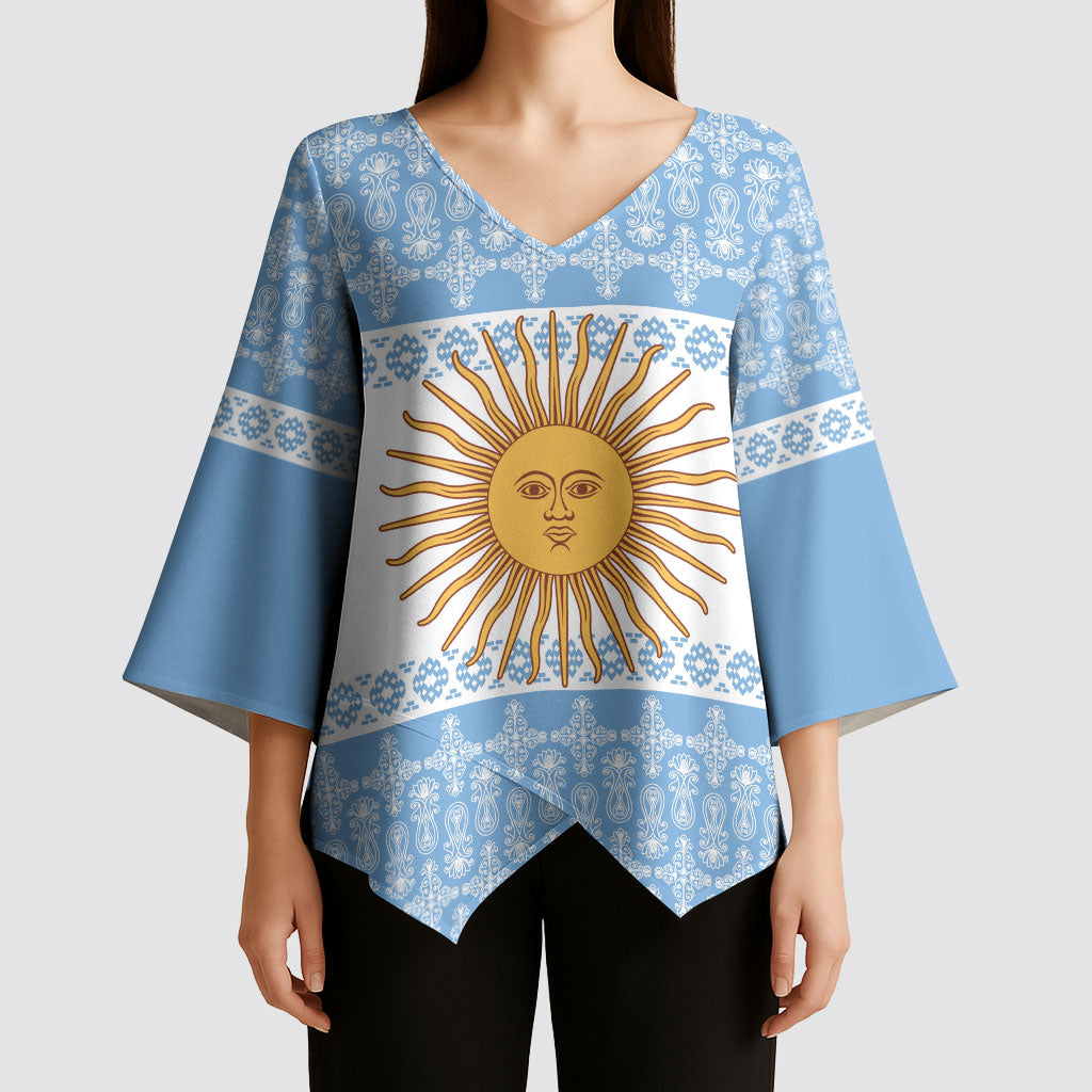 Argentina Rugby National Heritage Custom Kimono Sleeve Blouse Gaucho Inspired