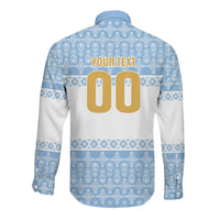 Argentina Rugby National Heritage Custom Long Sleeve Button Shirt Gaucho Inspired