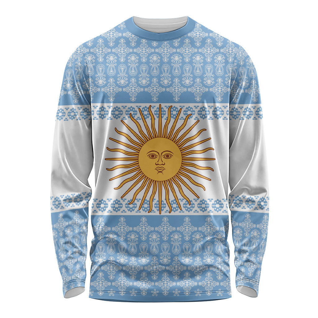 Argentina Rugby National Heritage Custom Long Sleeve Shirt Gaucho Inspired