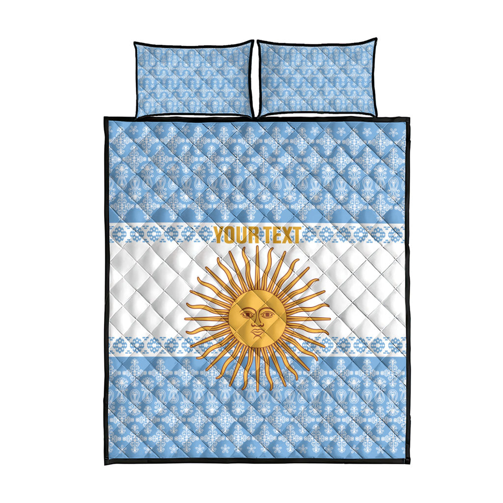 Argentina Rugby National Heritage Custom Quilt Bed Set Gaucho Inspired