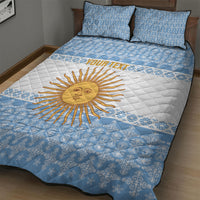 Argentina Rugby National Heritage Custom Quilt Bed Set Gaucho Inspired