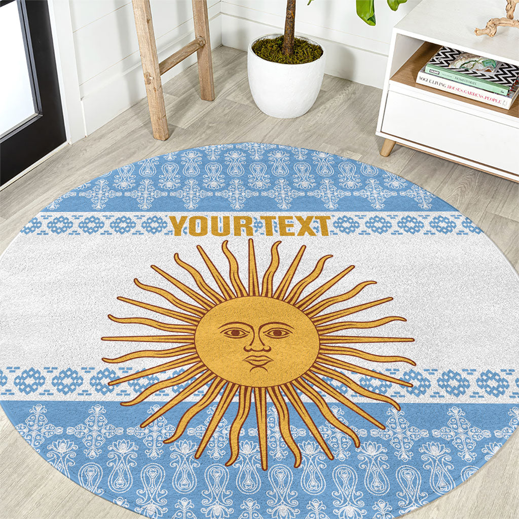 Argentina Rugby National Heritage Custom Round Carpet Gaucho Inspired