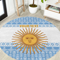 Argentina Rugby National Heritage Custom Round Carpet Gaucho Inspired