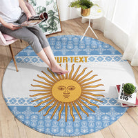 Argentina Rugby National Heritage Custom Round Carpet Gaucho Inspired