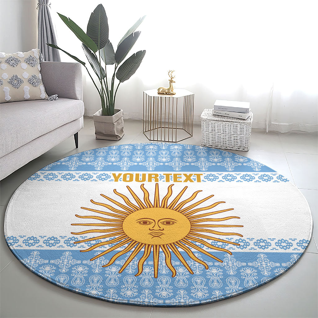 Argentina Rugby National Heritage Custom Round Carpet Gaucho Inspired