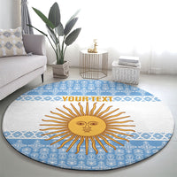 Argentina Rugby National Heritage Custom Round Carpet Gaucho Inspired