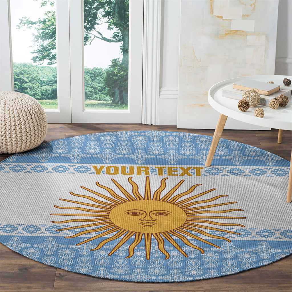 Argentina Rugby National Heritage Custom Round Carpet Gaucho Inspired
