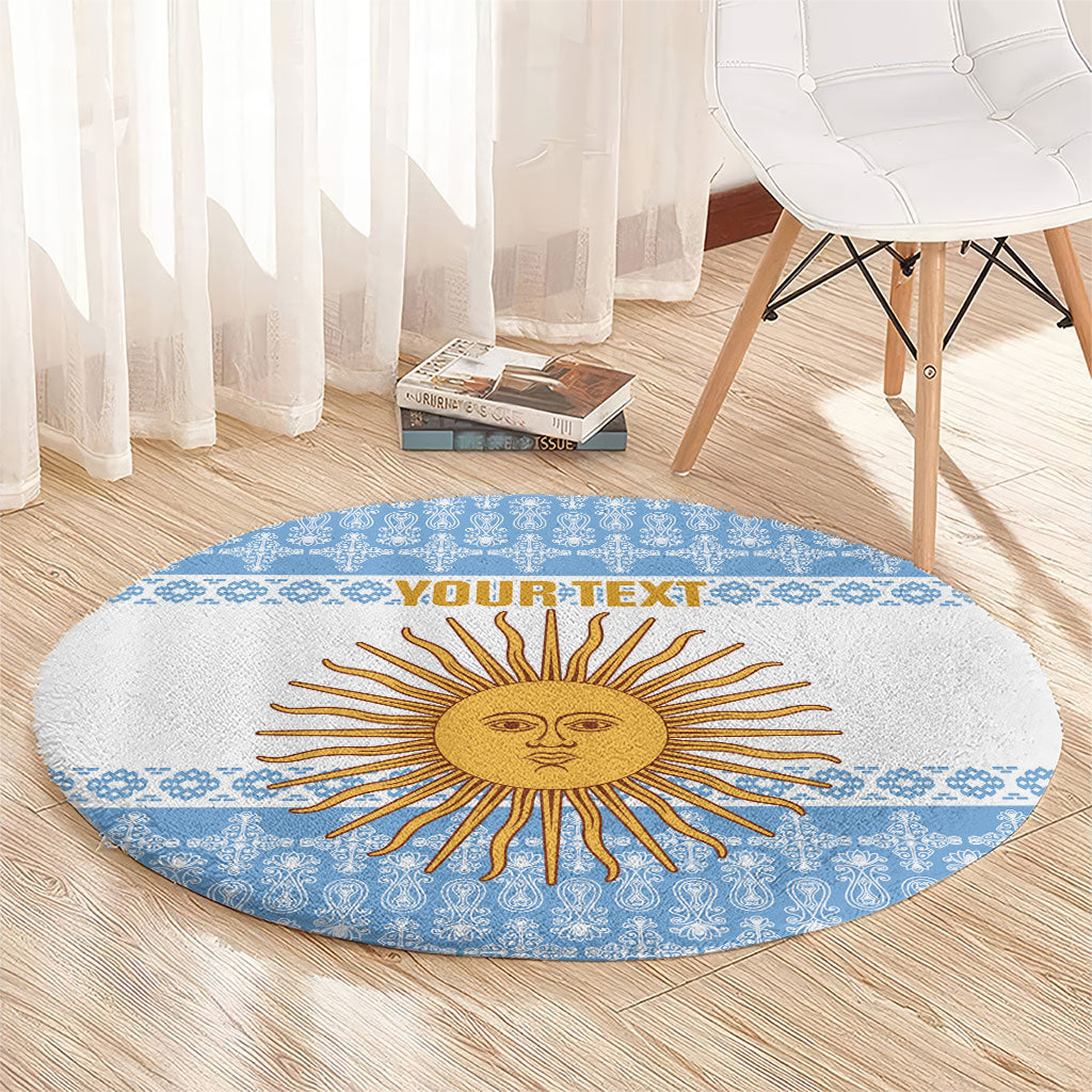 Argentina Rugby National Heritage Custom Round Carpet Gaucho Inspired