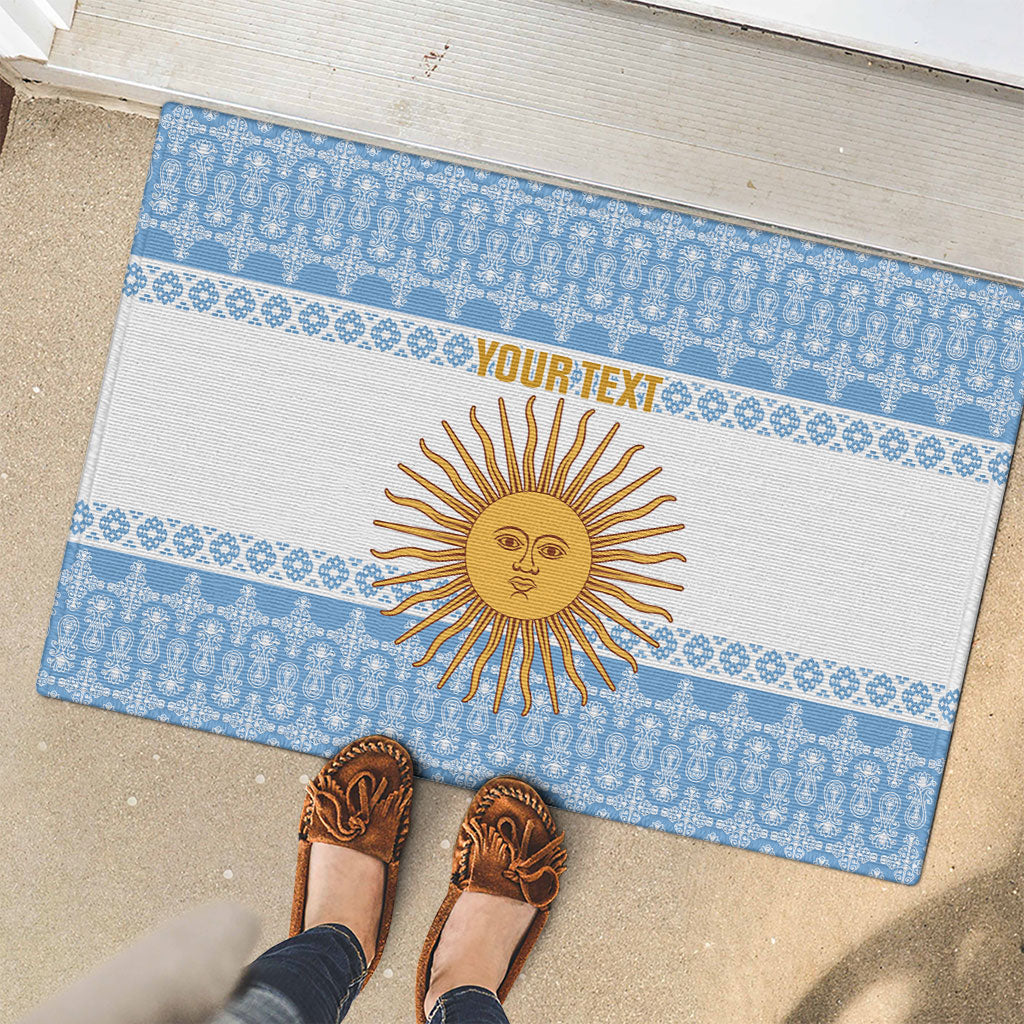Argentina Rugby National Heritage Custom Rubber Doormat Gaucho Inspired