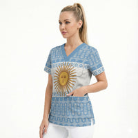 Argentina Rugby National Heritage Custom Scrub Top Gaucho Inspired