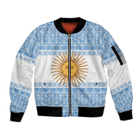 Argentina Rugby National Heritage Custom Sleeve Zip Bomber Jacket Gaucho Inspired