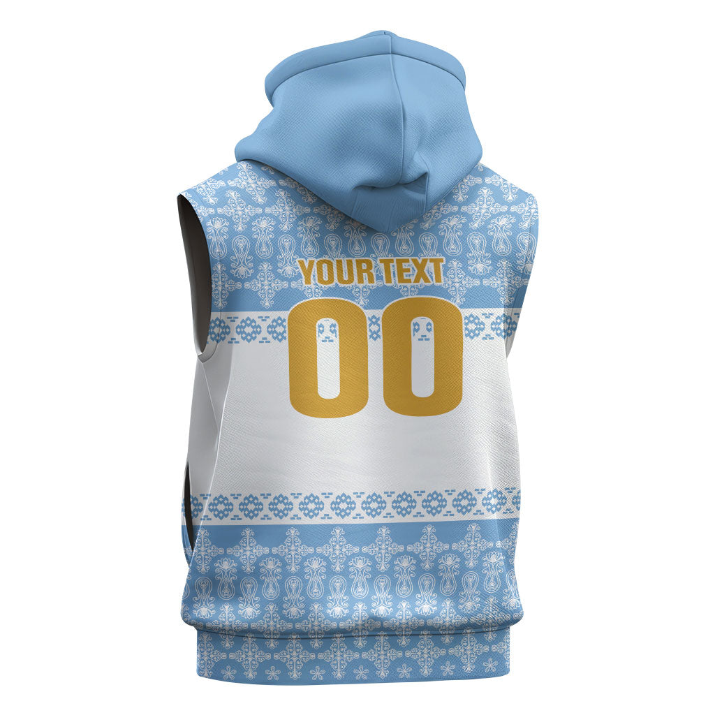 Argentina Rugby National Heritage Custom Sleeveless Hoodie Gaucho Inspired