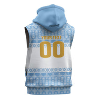 Argentina Rugby National Heritage Custom Sleeveless Hoodie Gaucho Inspired
